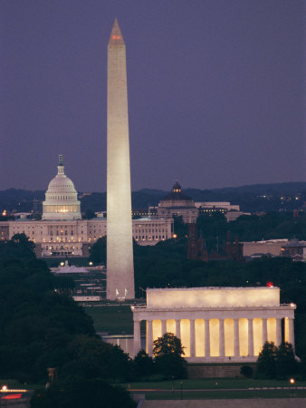 Lincoln Memorial, Washington Monument and Capitol Building Photo: DC Captical